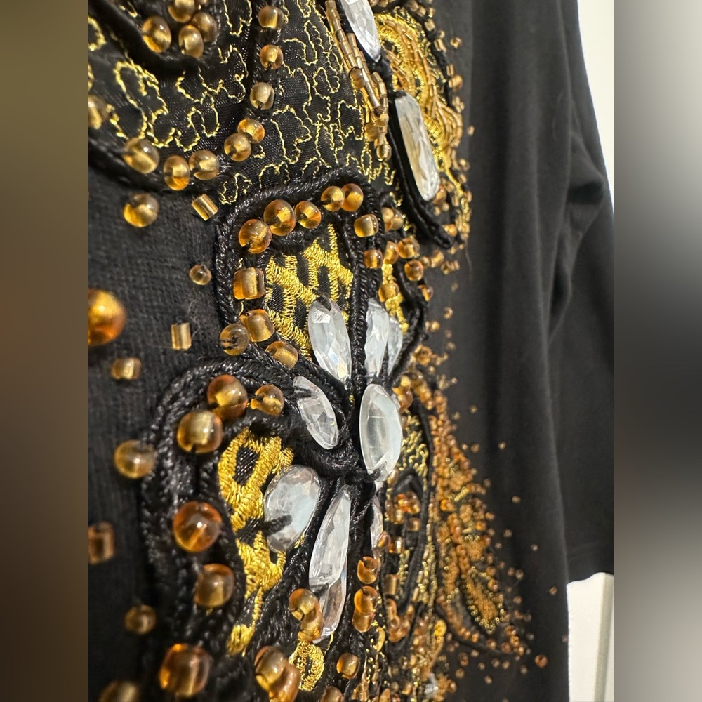 Amanda Adams Couture Handmade Embellished Tee Shirt